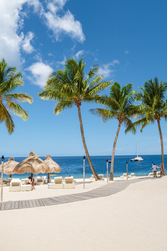 Sugar white beach in Caribbean